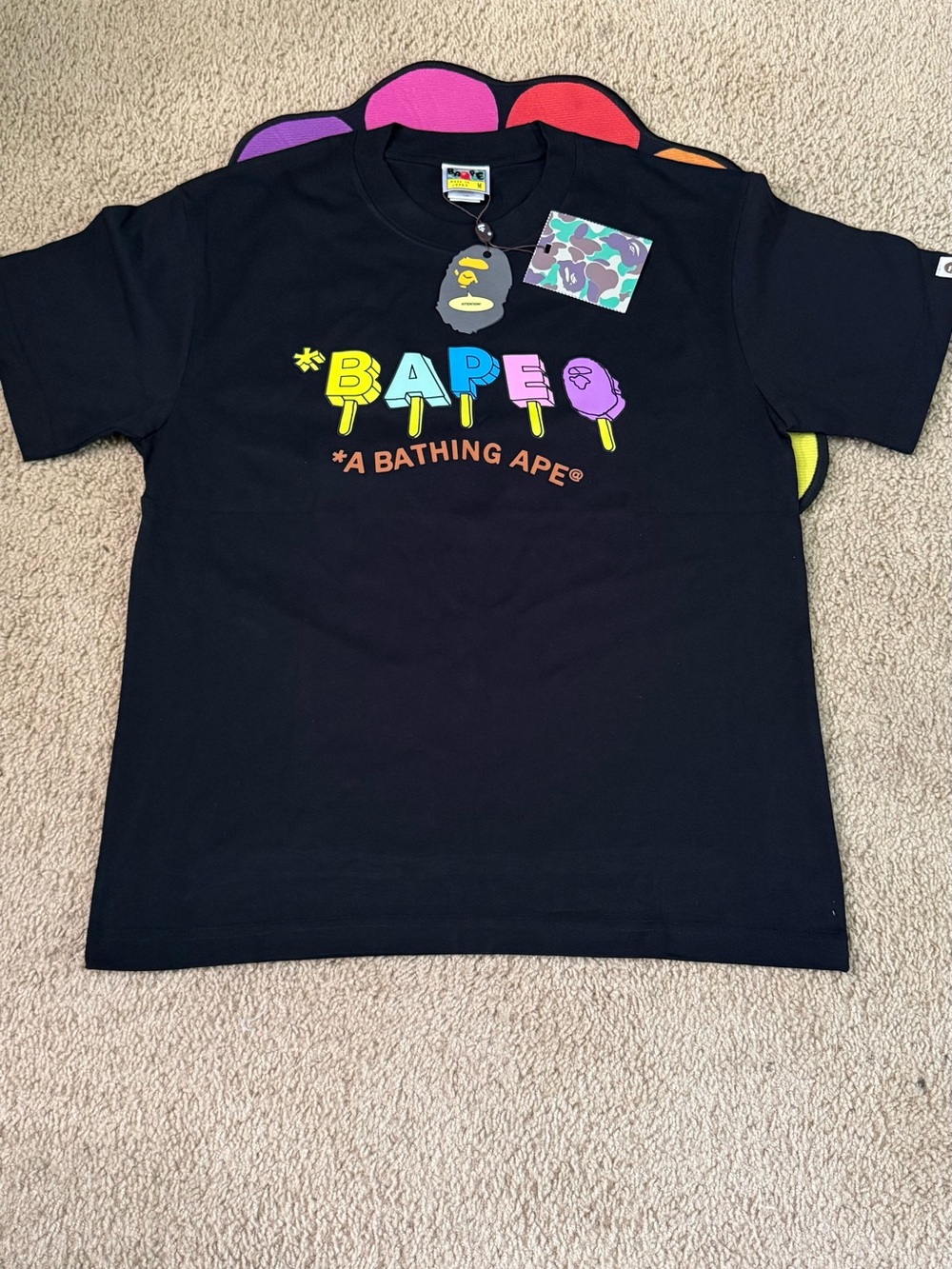 BAPE Black Logo Graphic Short Sleeve Tee